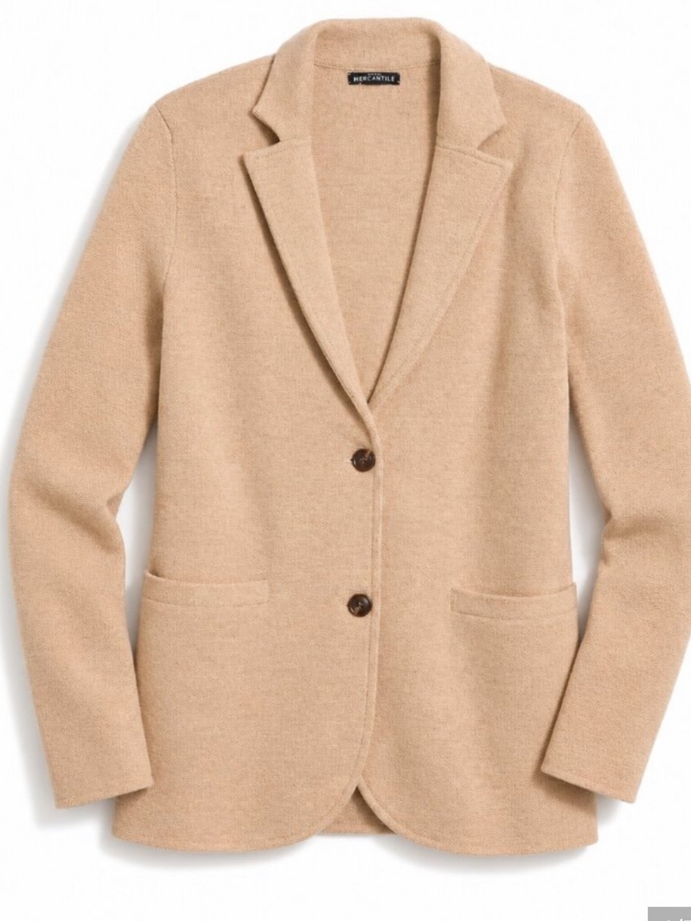 J Crew Tan Knit Blazer Jacket